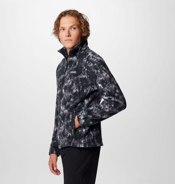 Men Columbia Steens Mountain™ Printed Fleece Jackets Black | US-RJQBSA-210