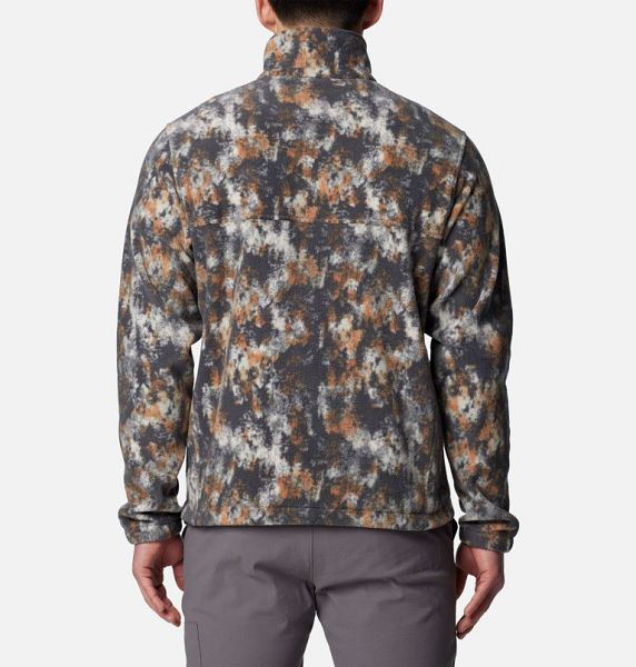 Men Columbia Steens Mountain™ Printed Fleece Jackets Dark Grey | US-FRDMZY-592