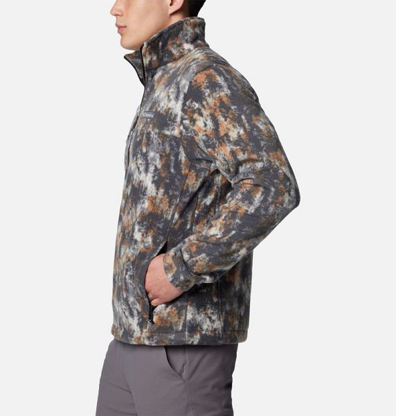 Men Columbia Steens Mountain™ Printed Fleece Jackets Dark Grey | US-FRDMZY-592