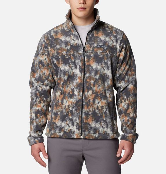 Men Columbia Steens Mountain™ Printed Fleece Jackets Dark Grey | US-FRDMZY-592