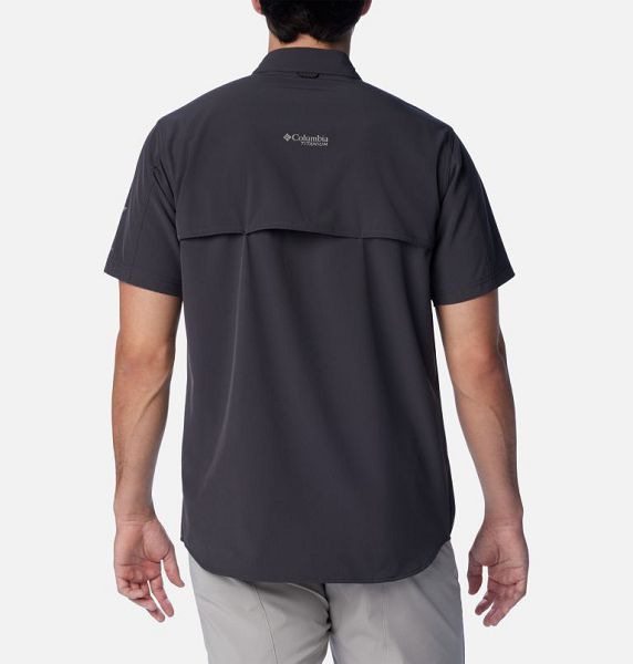 Men Columbia Summit Valley™ Sleeve Technical Shirts Dark Grey | US-JZUAHI-576