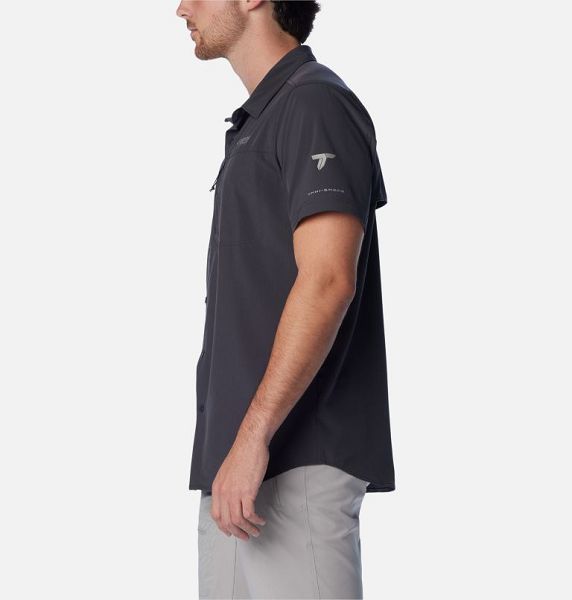 Men Columbia Summit Valley™ Sleeve Technical Shirts Dark Grey | US-JZUAHI-576