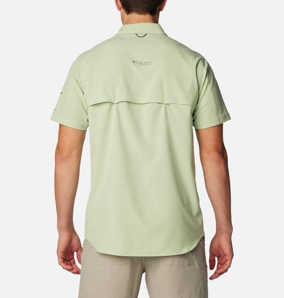 Men Columbia Summit Valley™ Sleeve Technical Shirts Olive | US-UBNFPX-085