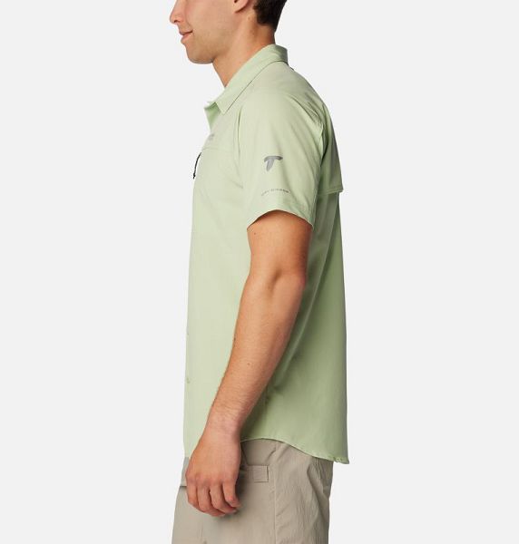 Men Columbia Summit Valley™ Sleeve Technical Shirts Olive | US-UBNFPX-085