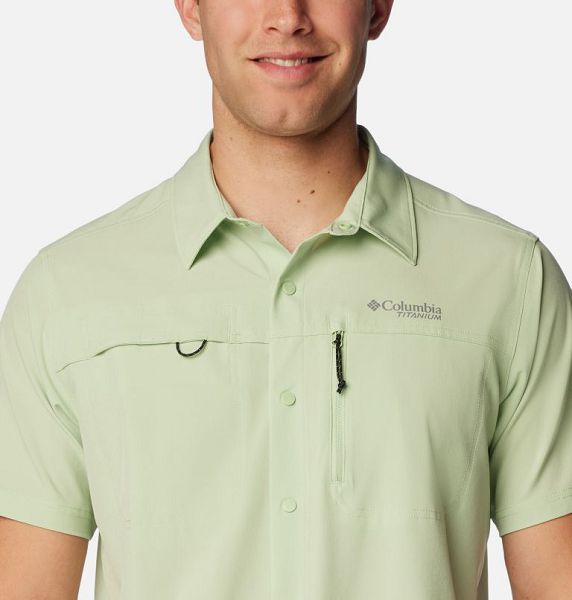 Men Columbia Summit Valley™ Sleeve Technical Shirts Olive | US-UBNFPX-085