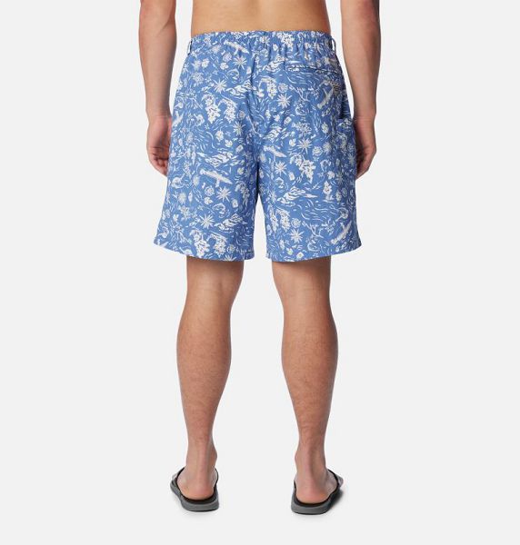 Men Columbia Super Backcast Water Shorts Blue | US-HMAWJO-470