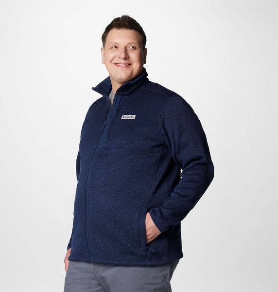 Men Columbia Sweater Weather™ II Fleece Jackets Navy | US-UTEHCL-912