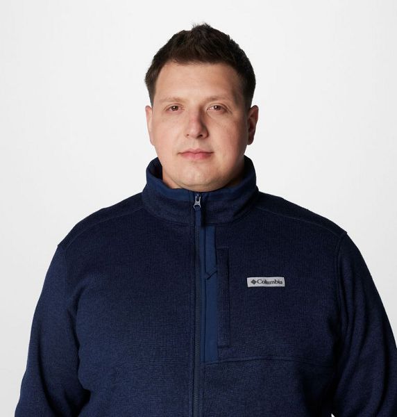 Men Columbia Sweater Weather™ II Fleece Jackets Navy | US-UTEHCL-912