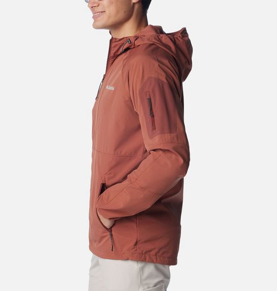 Men Columbia Tall Heights™ Hooded Softshell Jackets Brown | US-ISCVNZ-502