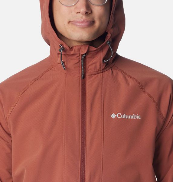 Men Columbia Tall Heights™ Hooded Softshell Jackets Brown | US-ISCVNZ-502