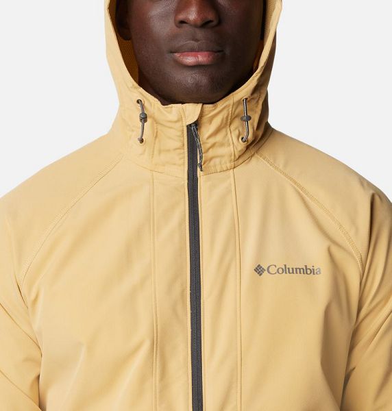 Men Columbia Tall Heights™ Hooded Softshell Jackets Light Brown | US-RQKXEO-980