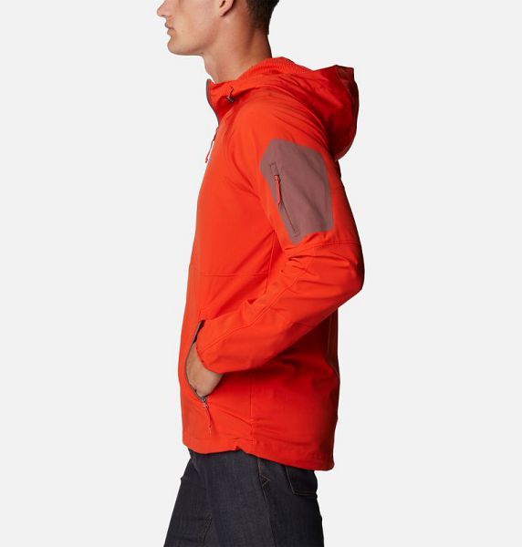 Men Columbia Tall Heights™ Hooded Softshell Jackets Red | US-YXCTEH-724