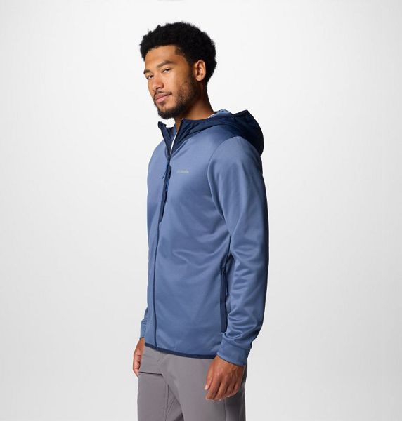 Men Columbia Tech™ Fleece Hooded Jackets Dark Blue / Navy | US-FCOHYA-806