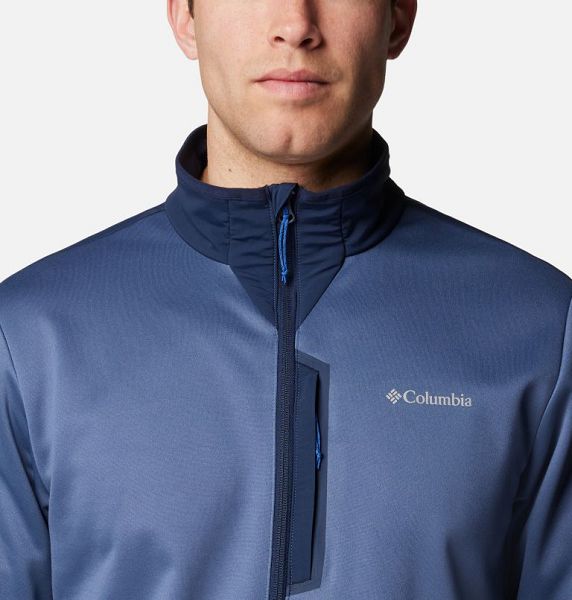 Men Columbia Tech™ Half Zip Fleece Dark Blue / Navy | US-EPIFJR-762