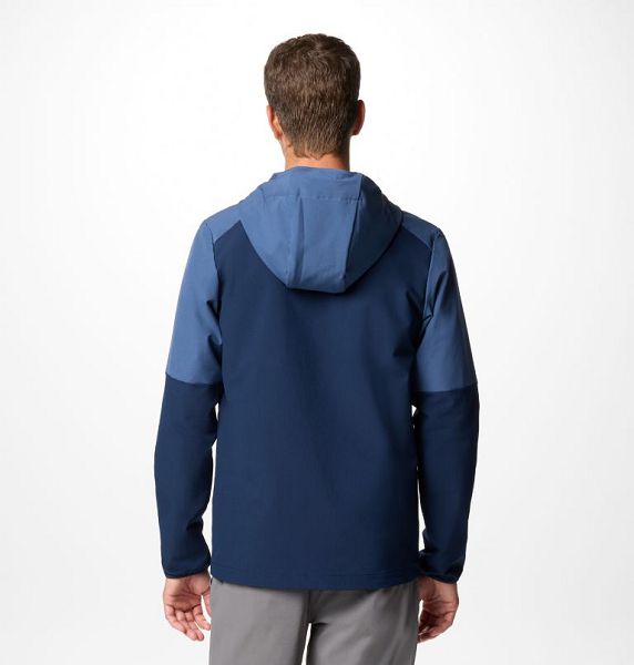 Men Columbia Tech™ Softshell Hooded Jackets Navy / Dark | US-WDSEKZ-056