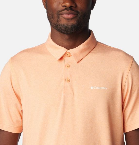 Men Columbia Tech Trail™ Polo Shirts Apricot | US-EJVCYF-312