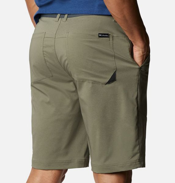 Men Columbia Tech Trail™ Shorts Grey / Green | US-FDIKJM-124