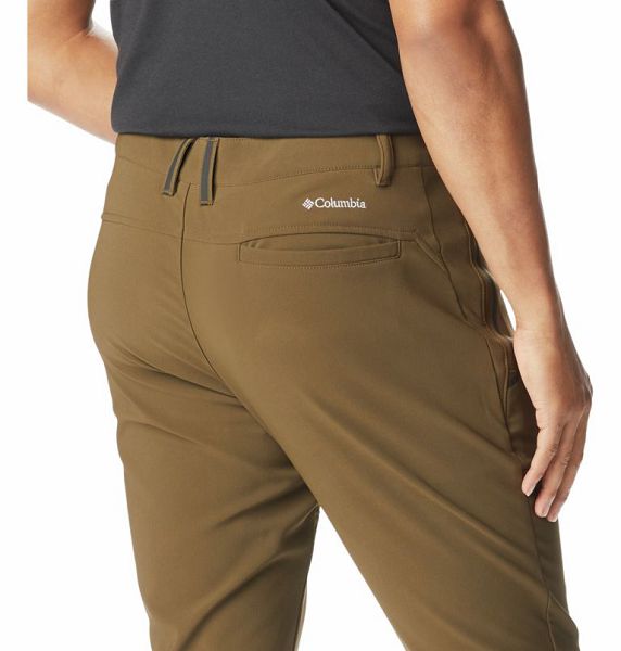 Men Columbia Tech Trail™ Warm Hiking Pants Olive Green | US-QAKGWM-850