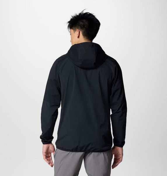 Men Columbia Tech™ Wind Pullover Black | US-FLKDBV-946