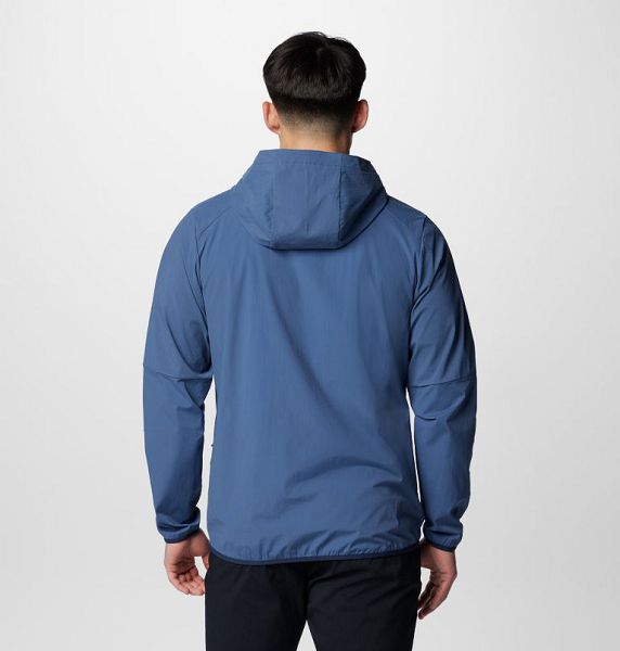 Men Columbia Tech™ Wind Pullover Dark Blue | US-VJSGBH-547