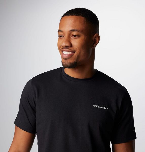 Men Columbia Thistletown Hills™ Sleeve T-Shirt Black | US-FGMIJS-725