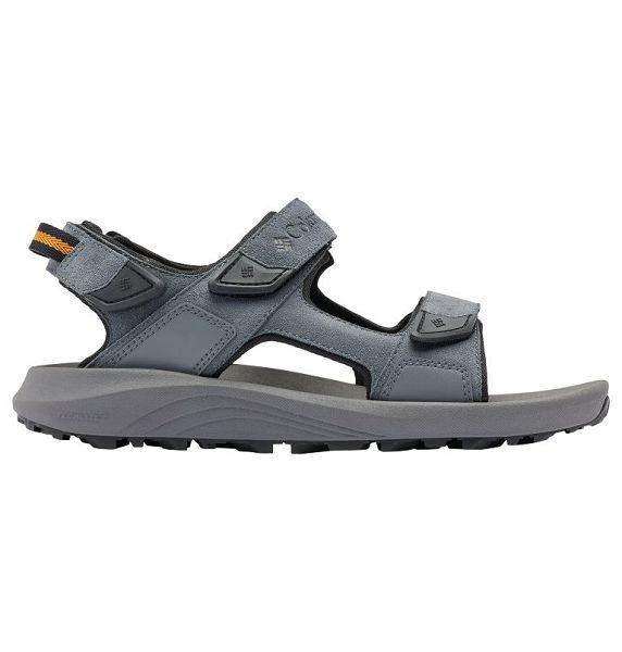 Men Columbia Trailstorm™ Hiker 3 Strap Sandals Deep Grey / Black | US-BNAHQD-381