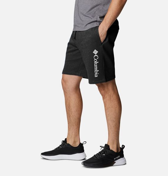 Men Columbia Trek™ Fleece Shorts Black / White | US-DSOPIK-487