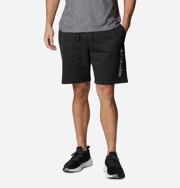 Men Columbia Trek™ Fleece Shorts Black / White | US-DSOPIK-487