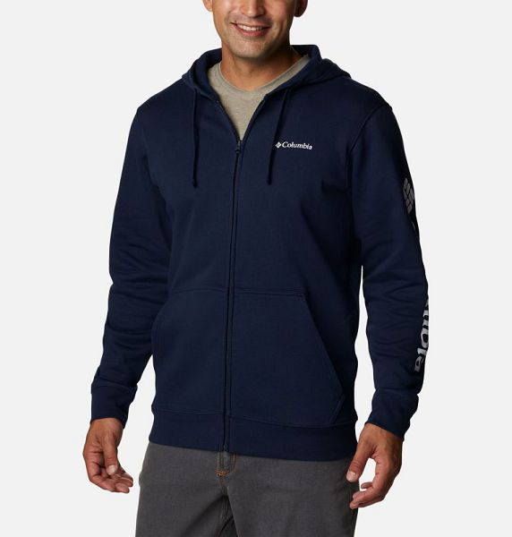 Men Columbia Trek™ Full Zip Hoodie Navy | US-NCMJFY-954