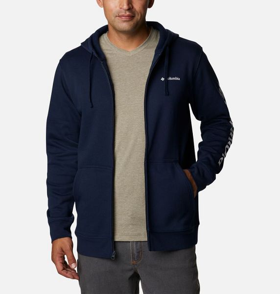 Men Columbia Trek™ Full Zip Hoodie Navy | US-GCRXDV-592