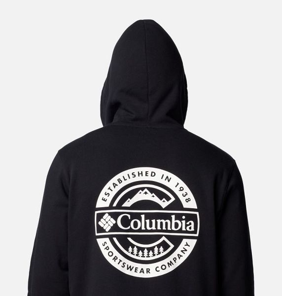 Men Columbia Trek™ Graphic Hoodie Black | US-OMGWAV-036