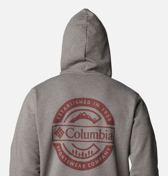 Men Columbia Trek™ Graphic Hoodie Grey | US-VTKBQY-870