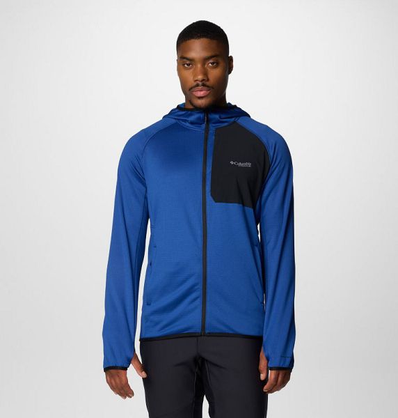 Men Columbia Triple Canyon™ II Hooded Fleece Jackets Blue / Black | US-GHQJVS-876