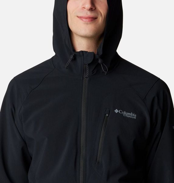 Men Columbia Triple Canyon™ Softshell Hiking Jackets Black | US-HVYGMN-059