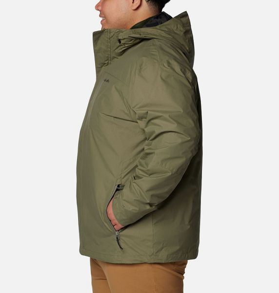 Men Columbia Tunnel Falls™ II Waterproof 3 In 1 Jackets Grey / Green | US-KCWQPV-086