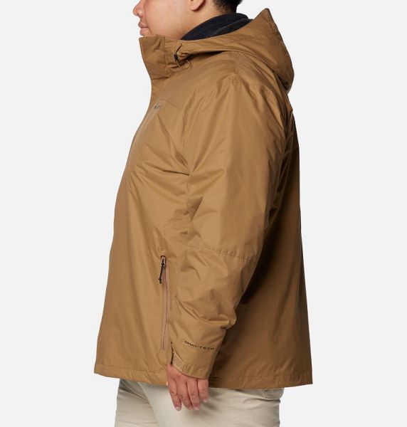 Men Columbia Tunnel Falls™ II Waterproof 3 In 1 Jackets Khaki | US-EXDCOS-583