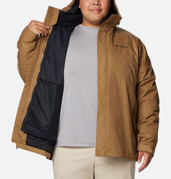 Men Columbia Tunnel Falls™ II Waterproof 3 In 1 Jackets Khaki | US-EXDCOS-583