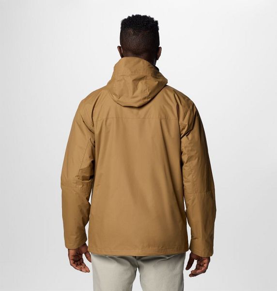 Men Columbia Tunnel Falls™ II Waterproof 3 In 1 Jackets Khaki | US-IYJBTV-785