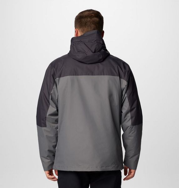 Men Columbia Tunnel Falls™ II Waterproof 3 In 1 Jackets Grey / Dark Grey | US-OUPZID-793