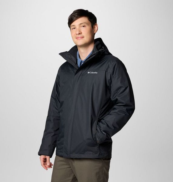 Men Columbia Tunnel Falls™ II Waterproof 3 In 1 Jackets Black | US-ZMXVUF-652