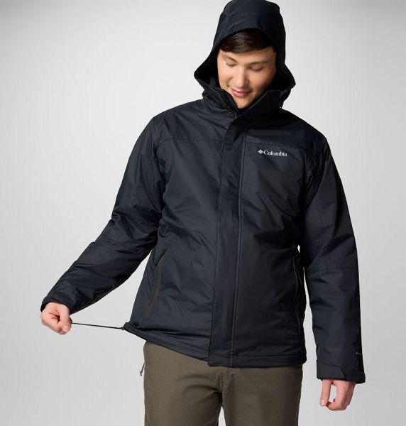 Men Columbia Tunnel Falls™ II Waterproof 3 In 1 Jackets Black | US-ZMXVUF-652