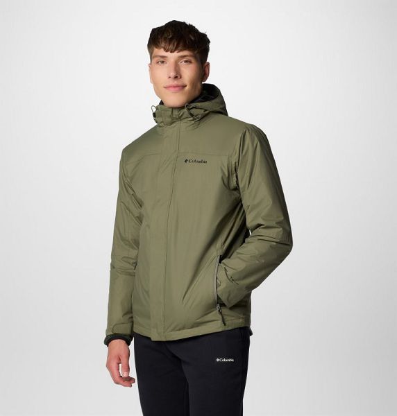 Men Columbia Tunnel Falls™ II Waterproof 3 In 1 Jackets Grey / Green | US-VIBYXC-069