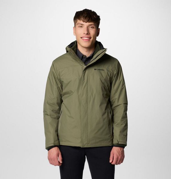 Men Columbia Tunnel Falls™ II Waterproof 3 In 1 Jackets Grey / Green | US-VIBYXC-069