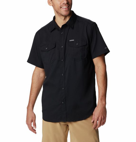 Men Columbia Utilizer™ II Solid Sleeve Shirts Black | US-LZPJHR-861