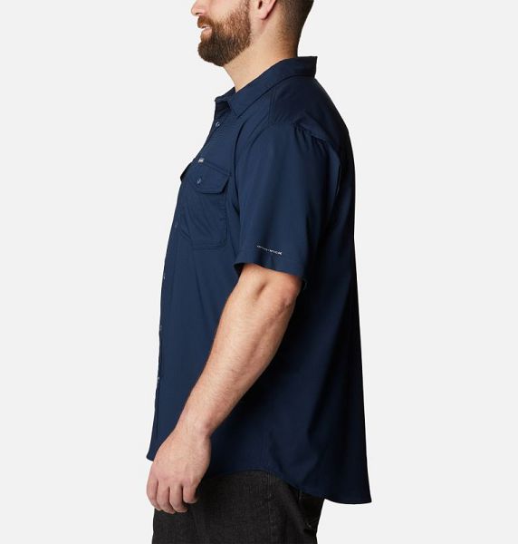 Men Columbia Utilizer™ II Solid Sleeve Shirts Navy | US-CVTJNZ-572