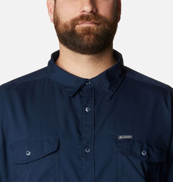 Men Columbia Utilizer™ II Solid Sleeve Shirts Navy | US-CVTJNZ-572