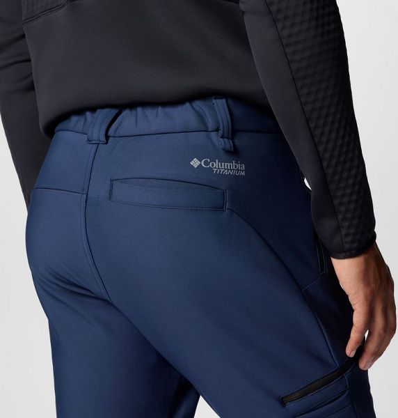 Men Columbia Vast Canyon™ Softshell Trousers Navy | US-JFOHRC-134