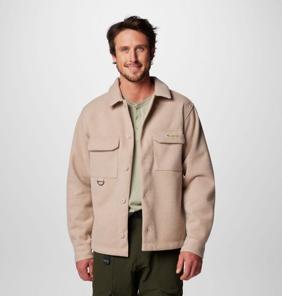 Men Columbia Wallowa™ Shirt Jackets Beige / Black | US-CMLQKG-951