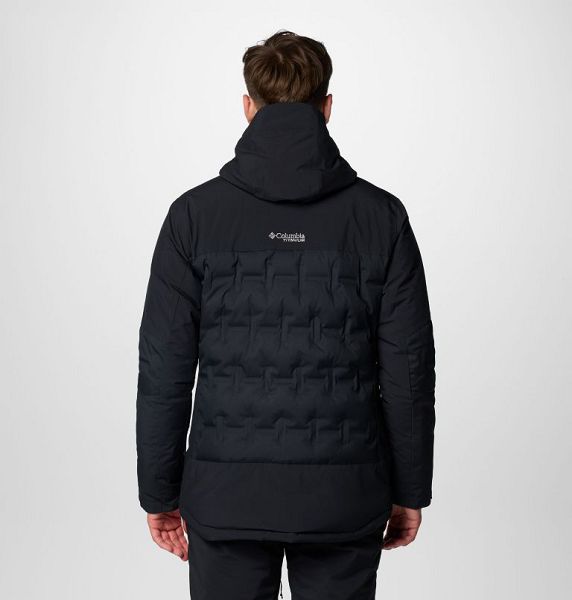 Men Columbia Wild Card™ IV Hooded Waterproof Down Ski Jackets Black | US-NZRDHK-784