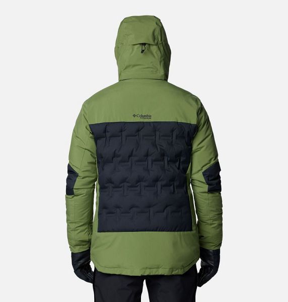 Men Columbia Wild Card™ IV Hooded Waterproof Down Ski Jackets Black | US-WXRHFN-286